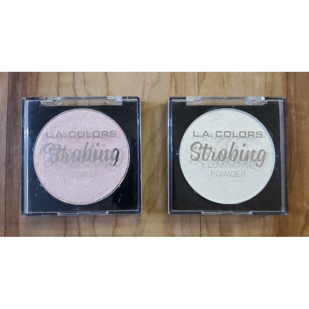 L.A. COLORS Strobing Illuminating Powder "Flashing Pink" and Gleaming Goddess